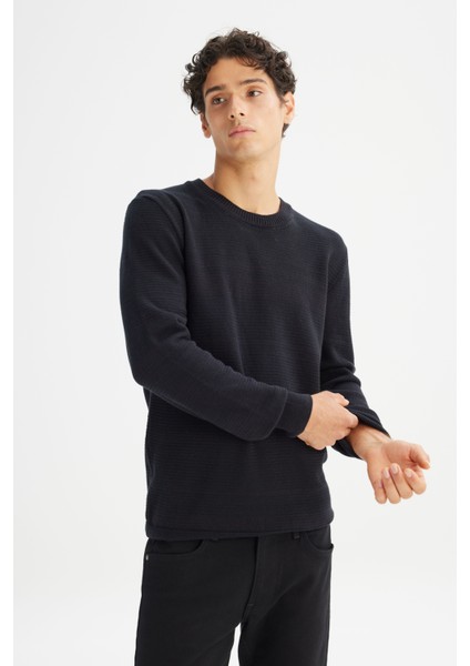 %100 Pamuk Regular Fit Normal Kesim Bisiklet Yaka Triko Kazak modelleri