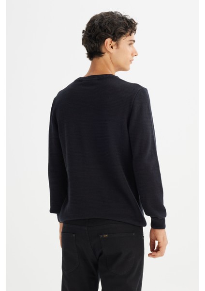 %100 Pamuk Regular Fit Normal Kesim Bisiklet Yaka Triko Kazak indirimleri