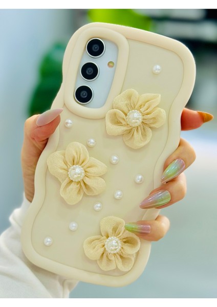 Samsung Galaxy A25 Uyumlu Tül Çiçek Tasarımlı Oyuncaklı Silikon Kılıf fiyatları