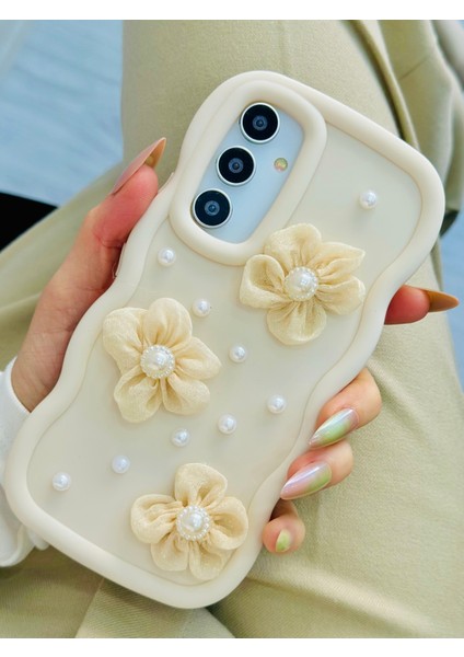 Samsung Galaxy A25 Uyumlu Tül Çiçek Tasarımlı Oyuncaklı Silikon Kılıf modelleri