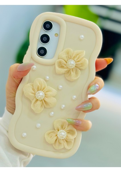 Samsung Galaxy A25 Uyumlu Tül Çiçek Tasarımlı Oyuncaklı Silikon Kılıf fırsatları