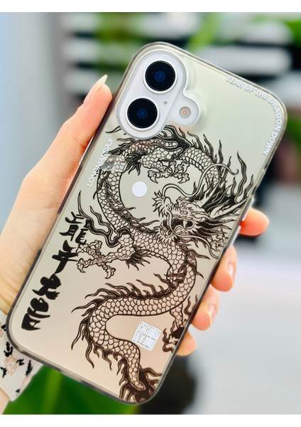 Iphone 16 Uyumlu Metalik Electro Ejder Tasarımlı Silikon Kılıf modelleri