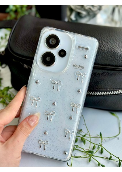 Redmi Note 13 Pro Plus 5g Uyumlu 3D Mini Fiyonk Tasarımlı Oyuncaklı Silikon Kılıf