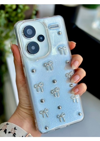 Redmi Note 13 Pro Plus 5g Uyumlu 3D Mini Fiyonk Tasarımlı Oyuncaklı Silikon Kılıf