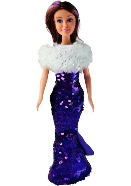 Renk Değiştiren Prenses Bebek 30 cm - 66772 - Mor (Lisinya)