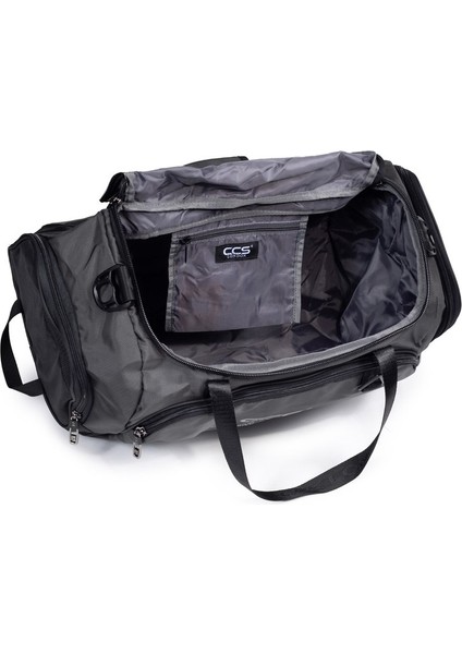 Çok Gözlü Ayakkabı Bölmeli Seyehat & Spor Fitness Çantası Gri indirimleri