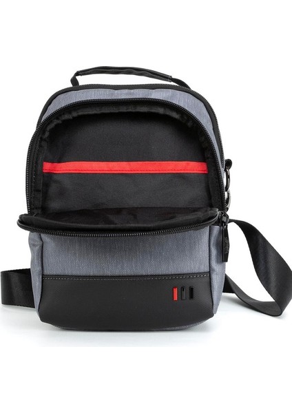 Şıklığı ve Fonksiyonelliği Bir Arada Özel Kumaşlı Su Geçirmez Hem El Hem Omuz Çantası Gri