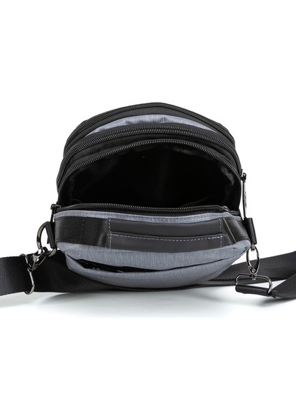 Şıklığı ve Fonksiyonelliği Bir Arada Özel Kumaşlı Su Geçirmez Hem El Hem Omuz Çantası Gri