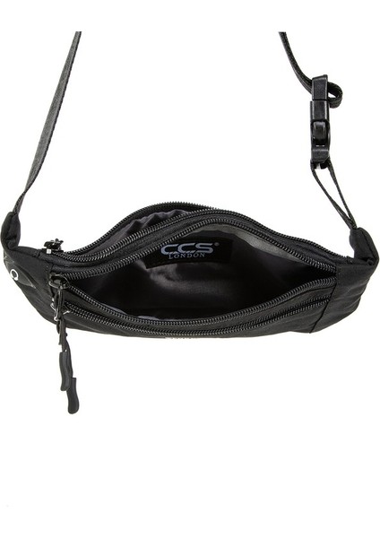 Her An Her Yerde Su Geçirmez İnce Tasarımlı Hem Bel Hem Göğüs Çantası Siyah indirimleri