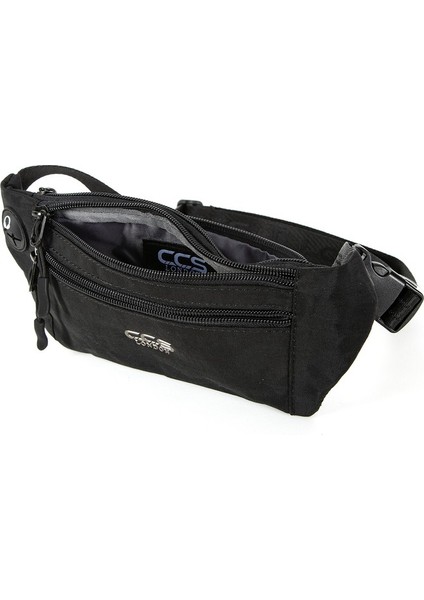 Her An Her Yerde Su Geçirmez İnce Tasarımlı Hem Bel Hem Göğüs Çantası Siyah