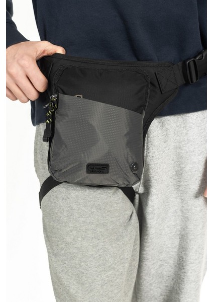 Organize Edilmiş Taşıma Çok Bölmeli ve Su Geçirmez Bacak Çantası Gri