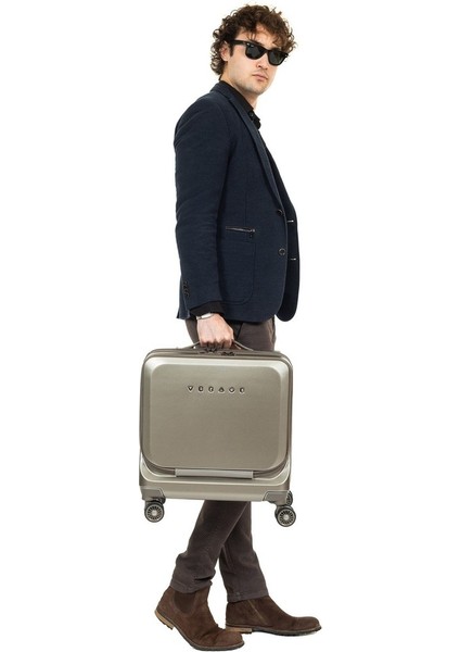 Tsa Sifreli 15,6 Inç Laptop ve Tablet Bölmeli USB Girişli Pilot Çantası Gold