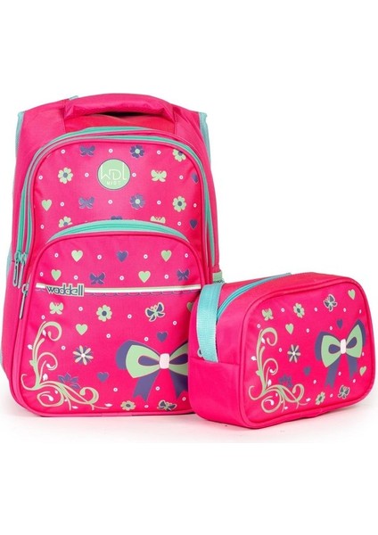 Karakterli Beslenmeli Ilkokul Sırt Çantası Fuşya