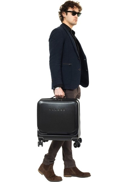 Tsa Sifreli 15,6 Inç Laptop ve Tablet Bölmeli USB Girişli Pilot Çantası Siyah