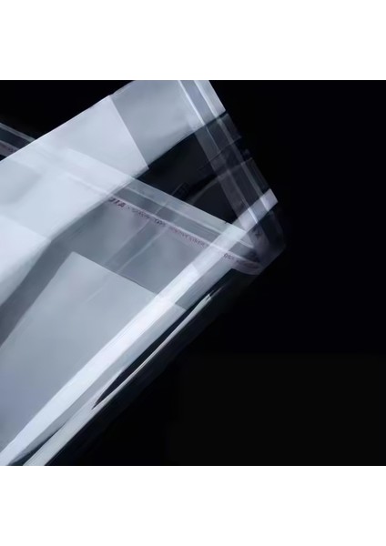 500 Adet 25*35 cm Şeffaf Bantlı Yapışkanlı Opp Jelatin Poşet ( 25*30+5 Cm)