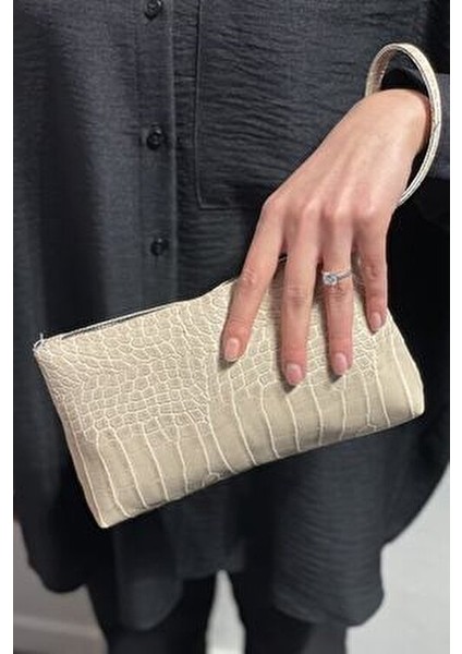 Kadın Vizon Kroko Pörtföy El Çantası Croco fiyatları