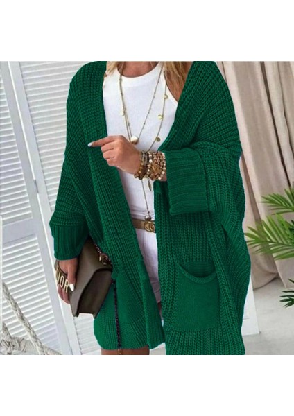 Mdb Oversize Kalıp Cepli Salaş Triko Hırka