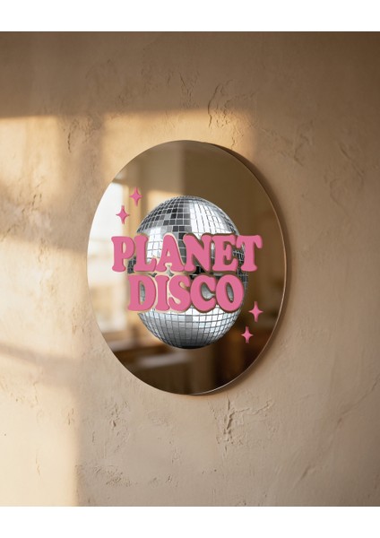 Mood Ayna Planet Disco - Tasarım Ayna, Pinterest Dekoru, Dekoratif Baskılı Ayna, Yazılı Ayna modelleri