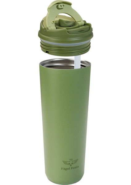 710 ml Triple Sip Vibrant Forest Çift Katmanlı Paslanmaz Çelik Termos Matara fiyatları