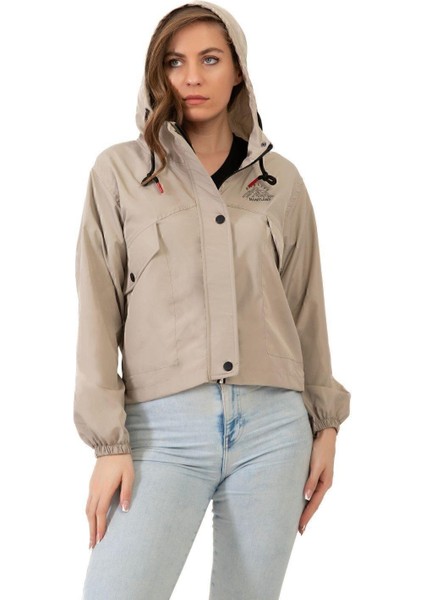 Kadın Su Geçirmez ve Rüzgara Dayanıklı Kapüşonlu Çıt Çıtlı Mevsimlik Yağmurluk modelleri