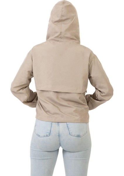 Kadın Su Geçirmez ve Rüzgara Dayanıklı Kapüşonlu Çıt Çıtlı Mevsimlik Yağmurluk fırsatları