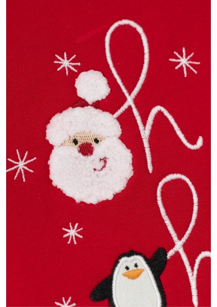 Kırmızı Yılbaşı Tema Baskılı Kız Bebek Tulum - Nixie modelleri