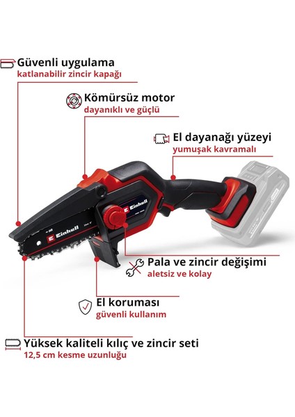 Ge-Ps 18/15 Li Bl Akülü Zincirli Budama Testeresi 4.0 Ah Starter Kit