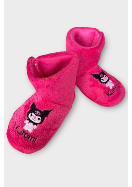 Çocuk Kuromi Nakış Detaylı Panduf Fuşya fırsatları