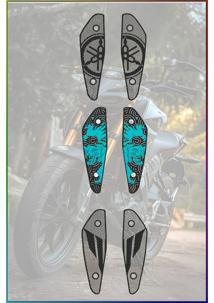 Yamaha Için Crash Bar Siyah Beyaz Dayanıklı Motor Koruma Aksesuarı (Yan Tampon)