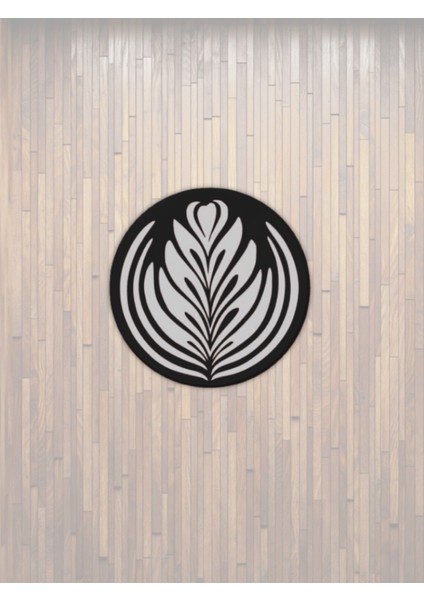 Latte Art Duvar Süsü – Minimal Kahve Deseni | 20X20 cm | Hafif & Şık