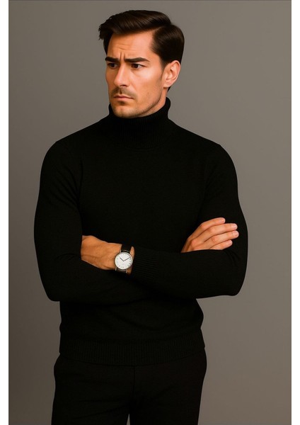 Erkek Tam Balıkçı Yaka Triko Kazak