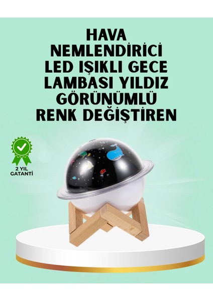 Projektör Işığı Bulunan USB Bağlantılı Mini Aromaterapi Destekli Hava Nemlendirici