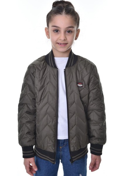 Kız Çocuk Kolej Yaka Astarlı Su ve Rüzgar Geçirmez Fermuarlı Mont Ceket modelleri