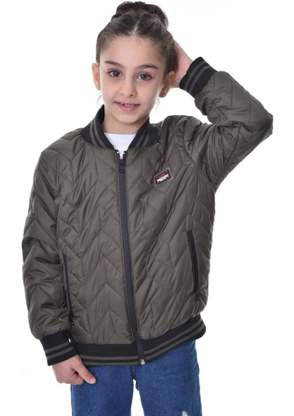 Kız Çocuk Kolej Yaka Astarlı Su ve Rüzgar Geçirmez Fermuarlı Mont Ceket indirimleri