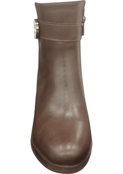 9061512Z Yandan Fermuarlı 6 cm Kalın Topuk Günlük Kadın Bot modelleri