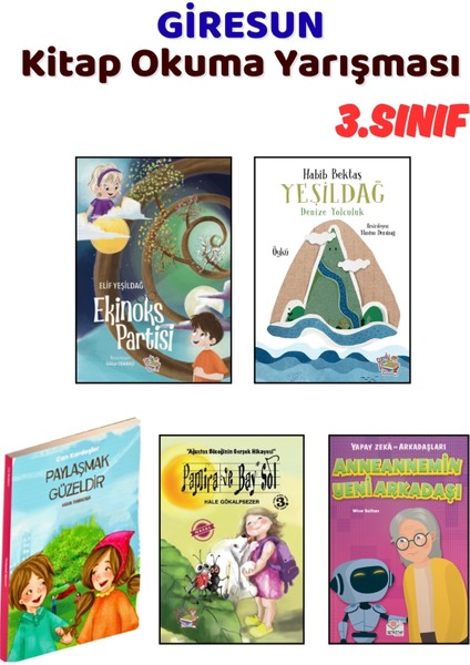 Giresun Kitap Okuma Yarışması 3.sınıf Kitapları, 5 Kitap Set, 3.sınıf Masal Öykü