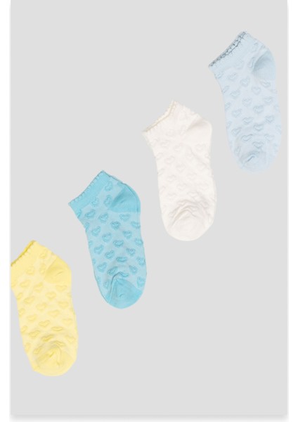 4 Çift Yazlık Pamuklu Kız Çocuk Patik Çorabı fırsatları