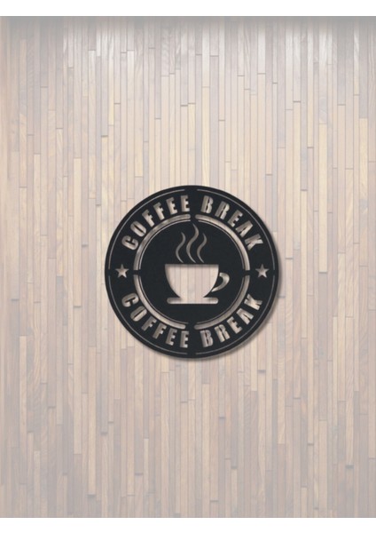 Coffee Bar Yazılı Mini Duvar/masa Süsü | 7X20 cm | Siyahbeyaz Dekor