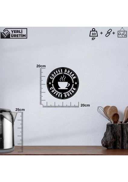 Coffee Bar Yazılı Mini Duvar/masa Süsü | 7X20 cm | Siyahbeyaz Dekor indirimleri