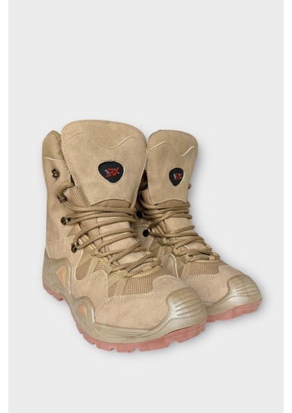 Kışlık Çöl Botu Taktikal Su Geçirmez ve Kaymaz Taban Erkektrekking & Outdoor Bot Bej modelleri