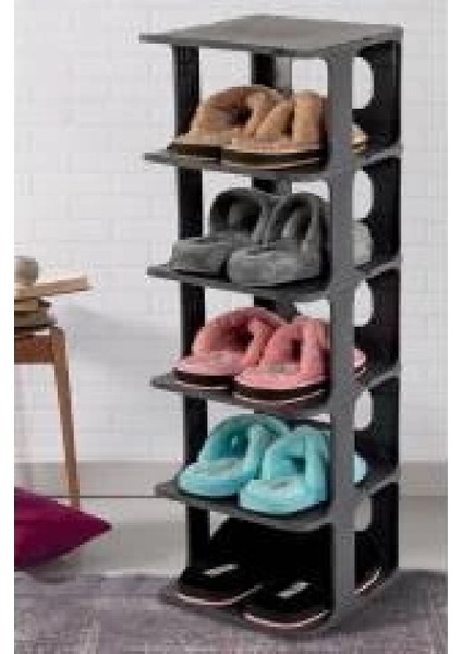 Antrasit - Koyu Gri - Gri Lüks Ayakkabılık (K95)