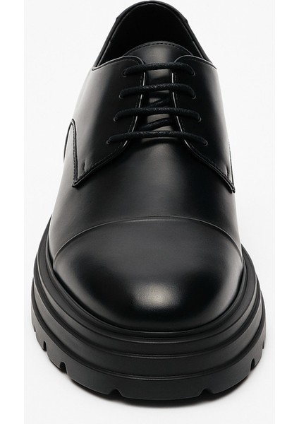 Deri, Yüksek Tabanlı, Hafif, Eva Tabanlı, Erkek Ayakkabı