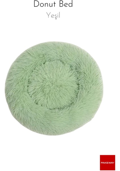 Anti Stres Yıkanabilir Kaydırmaz Pofuduk Peluş Kedi Köpek Yatağı