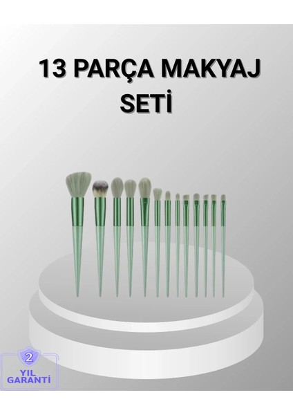 13 Parça Makyaj Fırça Seti – Ergonomik, Dökülme Yapmayan, Taşınabilir