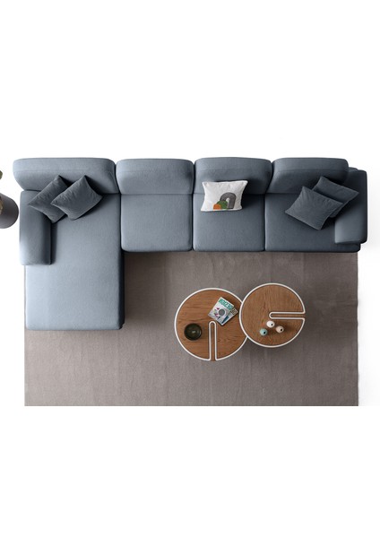 Aries Yataklı Sandıklı Piyonlu Köşe Takımı Mavi Sol Köşe