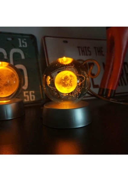 Satürn Çemberindeki Kız Işıklı Cam Küre indirimleri