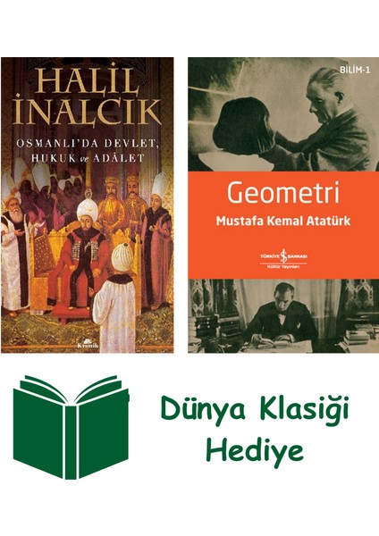 Osmanlı'da Devlet, Hukuk ve Adalet + Geometri + Dünya Klasiği Hediye
