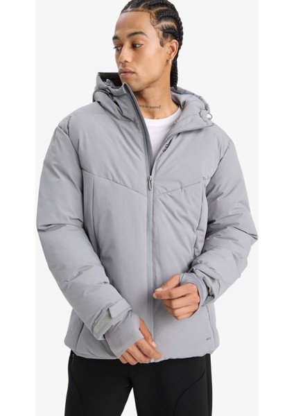 Su İtici Regular Fit Kapüşonlu Fermuarlı Rüzgar Geçirmez Mont E9487AX25WN modelleri