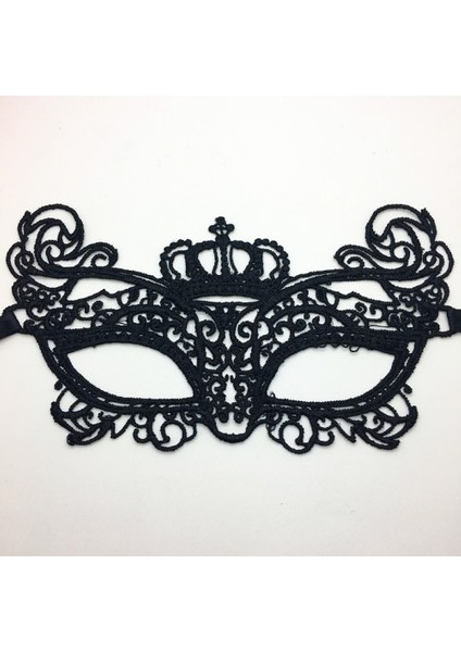 Siyah Dantel İşlemeli Balo Maskesi 9 No fırsatları