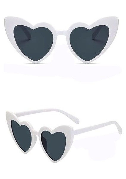 Beyaz Renk Kalp Şekilli Parti Gözlüğü indirimleri